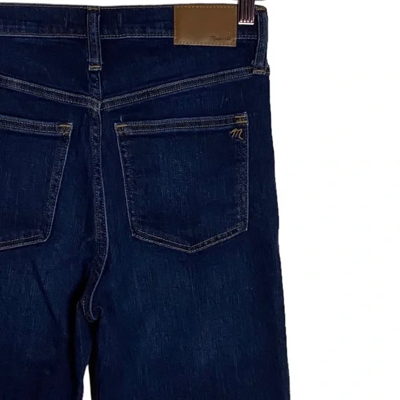 Madewell 10" High Rise Skinny Medium Blue Wash Stretch Whiskers Jeans Denim 26 - Picture 11 of 16